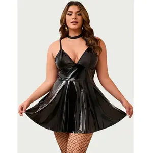 Robe patineuse simili cuir OhYeah - 40 pas cher