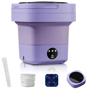 QVIIDBVB Mini Machine à Laver Pliante,Seau à Linge Portable 6.5L,Pour Vêtements De Bébé, Les Sous-vêtements Ou Les Petits ArticlesVendu parcdiscount