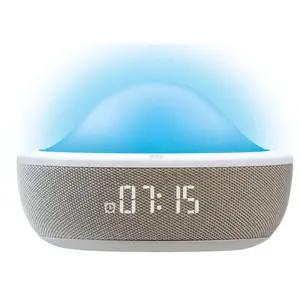 WE Radio Réveil Lumineux Lampe De Chevet Réveil Lumière LED Tactile Controle Sunrise Sunset Snooze 6 Sons Naturels 7 Couleurs 10 Niveaux De Luminosite Pour Bebe Enfant Adult 301038