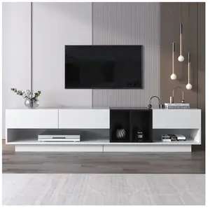 Samlong Liberté - Meuble tv moderne brillant 190x40x42cm, design color... pas cher