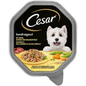 Mégapack Cesar 14 x 150 g pour chien - Ragoût poulet, légumes, riz brunVendu parzooplus
