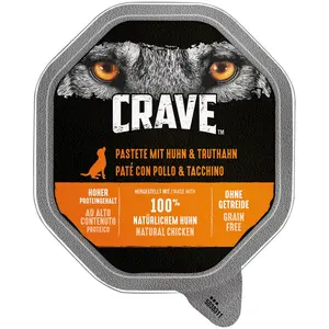 150g Crave Adult, poulet, dinde - Pâtée pour chienVendu parzooplus