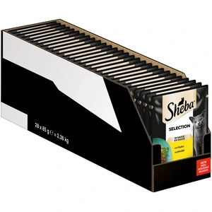 Mégapack Sheba 28 x 85 g pour chat - Sélection en sauce au poulet pas cher