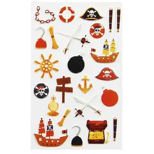 Clairefontaine Maildor 560505C - GOMMETTES 3D Cooky - 1 planche 12x8 cm - 24 stickers - PIRATESVendu parscrapmalin