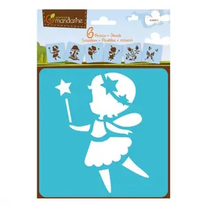 Comparateur de prix : Clairefontaine Pochoir enfant Fées - Set de 6 pochoirs