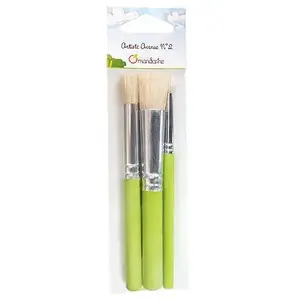 Clairefontaine Avenue Mandarine 42462MD - Lot de 3 pinceaux POCHOIRVendu parscrapmalin
