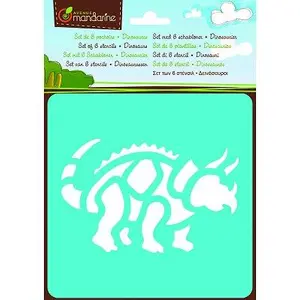 Comparateur de prix : Avenue Mandarine Pochoirs - Set de 6 pochoirs : Dinosaures