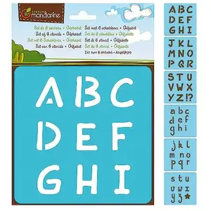 Comparateur de prix : Clairefontaine 6 Pochoirs - Alphabet - Avenue Mandarine