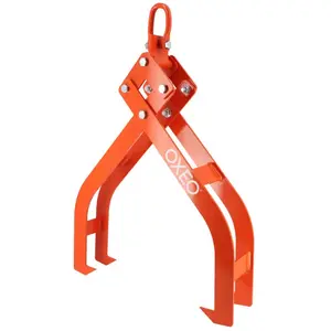 Oxeo Pince forestière double capacité 1500 kg - pour troncs max 100cm - Pince de levage 4 mandrins de serrage - Force 1,5 tonnes pas cher