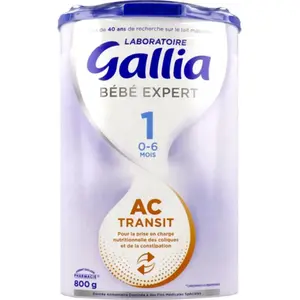GALLIA AC transit Lait 1er age 0-6 mois 800g pas cher