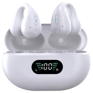 Comparateur de prix : Ecouteurs sans fil Bluetooth YYK-Q80 Blanc - Écouteurs clipsables à or...