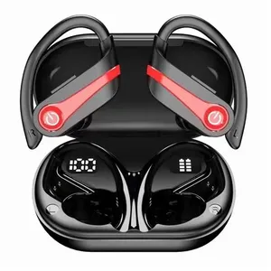 Kinganda Ecouteurs sans fil Bluetooth YYK-Q63-3 Sport Over-Ear Noir et rouge pas cher