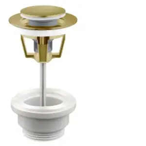 Bonde lavabo clic-clac 2 parties avec clapet non recouvrant laiton bro...Vendu parcastorama