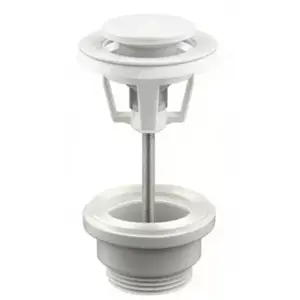 Bonde lavabo clic-clac 2 parties avec clapet non recouvrant blanc mat ...Vendu parcastorama