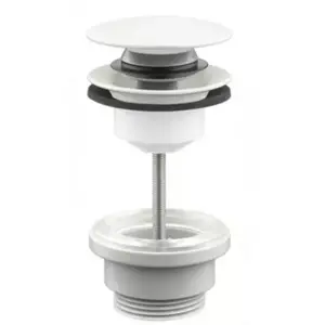 Bonde lavabo clic-clac 2 parties avec clapet non recouvrant blanc D. 6...Vendu parcastorama