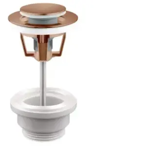 Bonde lavabo clic-clac 2 parties avec clapet non recouvrant cuivre tit...Vendu parcastorama