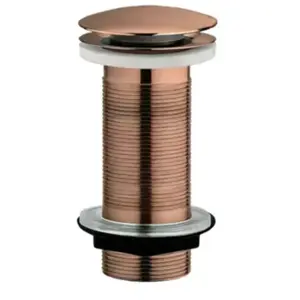 Bonde lavabo clic-clac sans trop plein cuivre titanium H. 100 mm - Edo...Vendu parcastorama