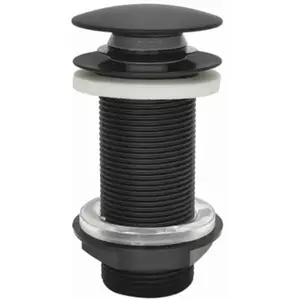 ROUSSEAU Bonde lavabo clic clac pour vasque sans trop plein noirVendu parcastorama