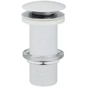 Bonde de lavabo ø 63 mm Rousseau avec clapet clic clac ou fixe blancVendu parcastorama