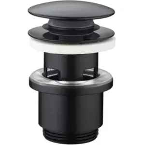 Bonde lavabo clic-clac noir mat H. 75 mm - Edouard RousseauVendu parcastorama