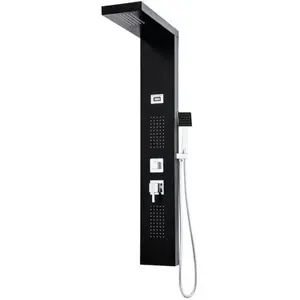 Comparateur de prix : ROUSSEAU Colonne de douche Hydromassante Torquay noir - Affichage LED