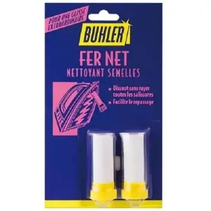 Buhler - Nettoyant fer à repasser - spécial semelles - 2 bâtonnets pas cher