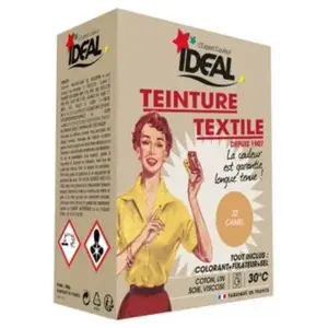 Ideal - teinture textile machine camel 350GR + fixateur + sel pas cher