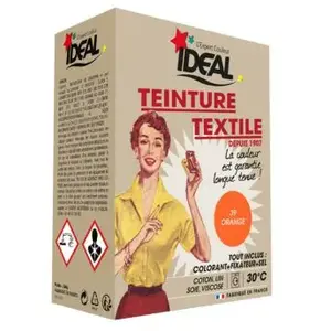 Ideal Teinture textile orange Tout en un - 350 g pas cher