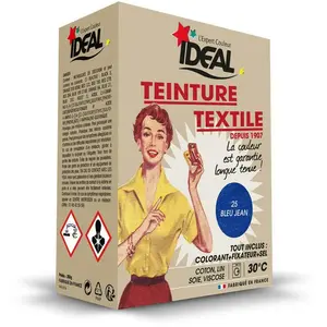 Ideal Teinture textile bleu jean Tout en un - 350 g pas cher