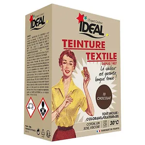 Ideal Teinture textile chocolat Tout en un - 350 g pas cher