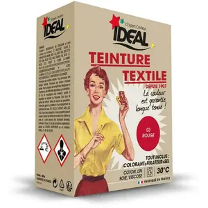 Ideal Teinture textile rouge Tout en un - 350 g pas cher