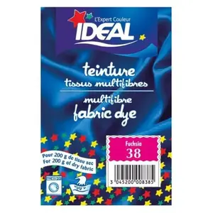 Comparateur de prix : Ideal Teinture pour tissu multifibres - 15 g - fuchsia