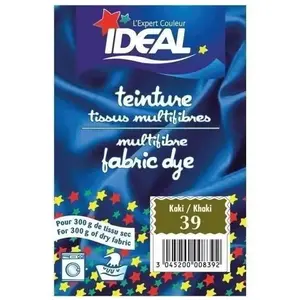 Comparateur de prix : Ideal - Teinture pour tissu multifibres - 15 g - kaki