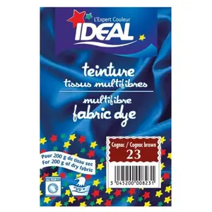 Comparateur de prix : Ideal Ideal teinture tissus multifibres fabric dye SAC/15G COGNAC23