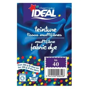 Comparateur de prix : Ideal Teinture pour tissu multifibres - 15 g - iris