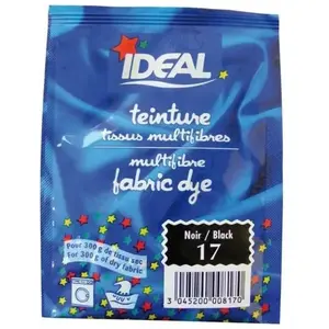 IDEAL Teinture Tissus multifibres (pour 200 g de tissu sec) - Noir 17 pas cher