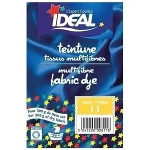 Comparateur de prix : Ideal Ideal teinture tissus multifibres fabric dye SAC/15G JAUNE 11