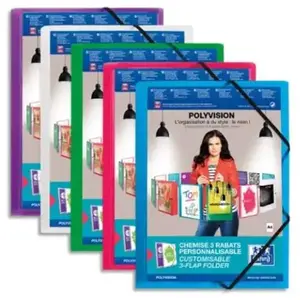 Elba Oxford - 400037234 - Polyvision Chemise à élastique A4 Coloris Aleatoire. pas cher