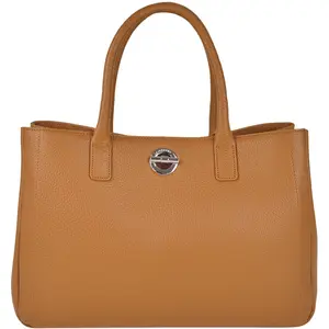 Lamarthe - Sac à main en Cuir Paris cognac - 37x25x10 cm T.U pas cher