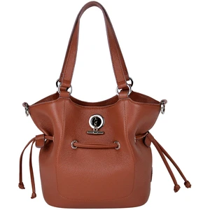 Sac porté main en cuir PARIS - LAMARTHE - Rouge - 23 x 24 x 12 cm
