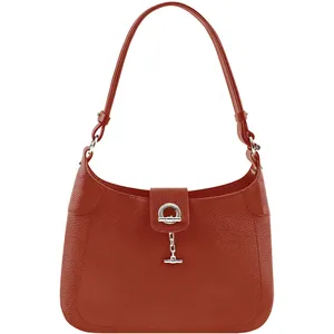 Lamarthe - Sac porté épaule en Cuir Paris argile - 32x30x8 cm T.U pas cher