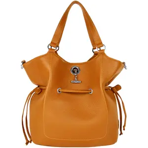 Lamarthe - Sac porté épaule Paris en Cuir orange - 28x31x13,5 cm OS