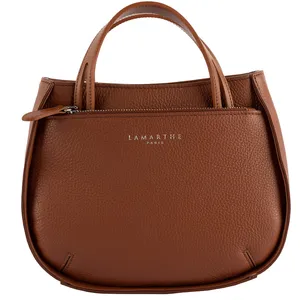 Lamarthe - Sac à main en Cuir Fidèle cognac - 22x27x9 cm T.U pas cher