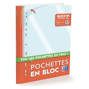 Oxford Bloc de 60 pochettes perforées A4 Elba Quick'in pas cher