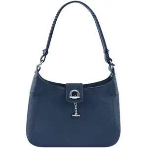 Lamarthe - Sac porté épaule en Cuir Paris marine - 32x30x8 cm T.U pas cher