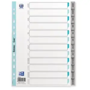 Comparateur de prix : Intercalaires mensuels ELBA A4 en polypropylène12/100 gris