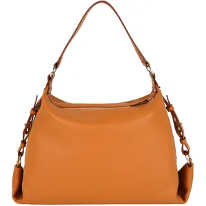 Lamarthe - Sac épaule Naturel en Cuir cognac - 50x15x25 cm OS pas cher
