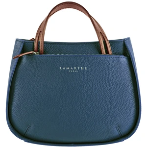 Lamarthe - Sac à main en Cuir Fidèle marine - 22x27x9 cm T.U