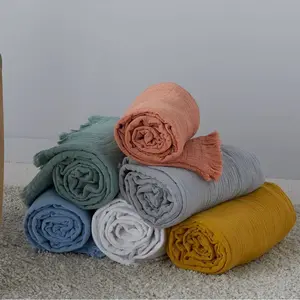 Toison d'Or Plaid gaze de coton matelassé (125x180 cm - Sauge)Vendu parcamif