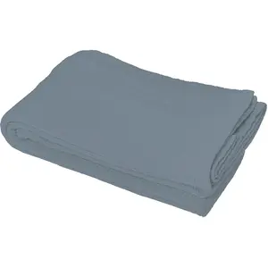 Toison d'or - Dessus de lit Matera bleu orage 250x270 cm pas cher